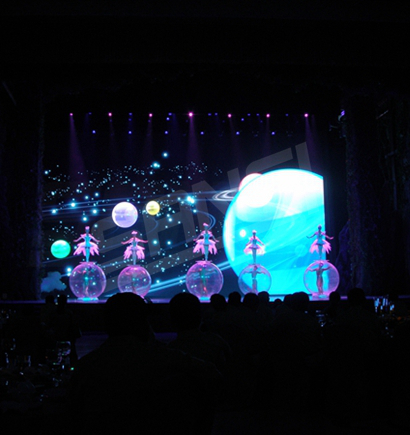 深圳茶園多功能劇場室內(nèi)全彩色屏