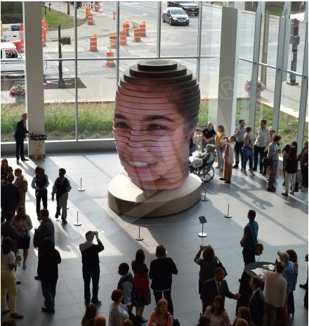 美國(guó)哥倫布市政大廳人臉互動(dòng)創(chuàng)意屏