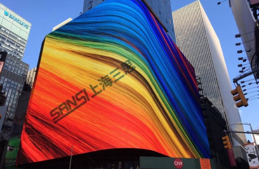 三思紐約時(shí)代廣場戶外全彩屏，1600㎡