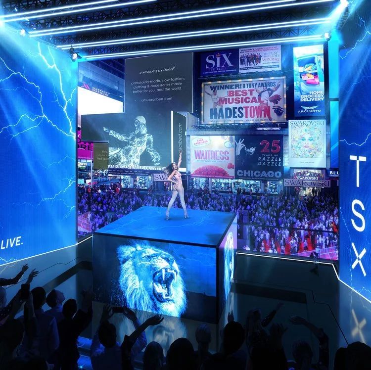 紐約TSX百老匯1800㎡巨幕,三思LED,硬核科技,打造沉浸式,娛樂新地標(biāo)